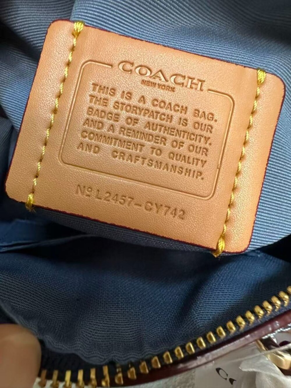 Coach Rowan Satchel Bag In Signature Denim Canvas NWT CY699 - Picture 2 of 8